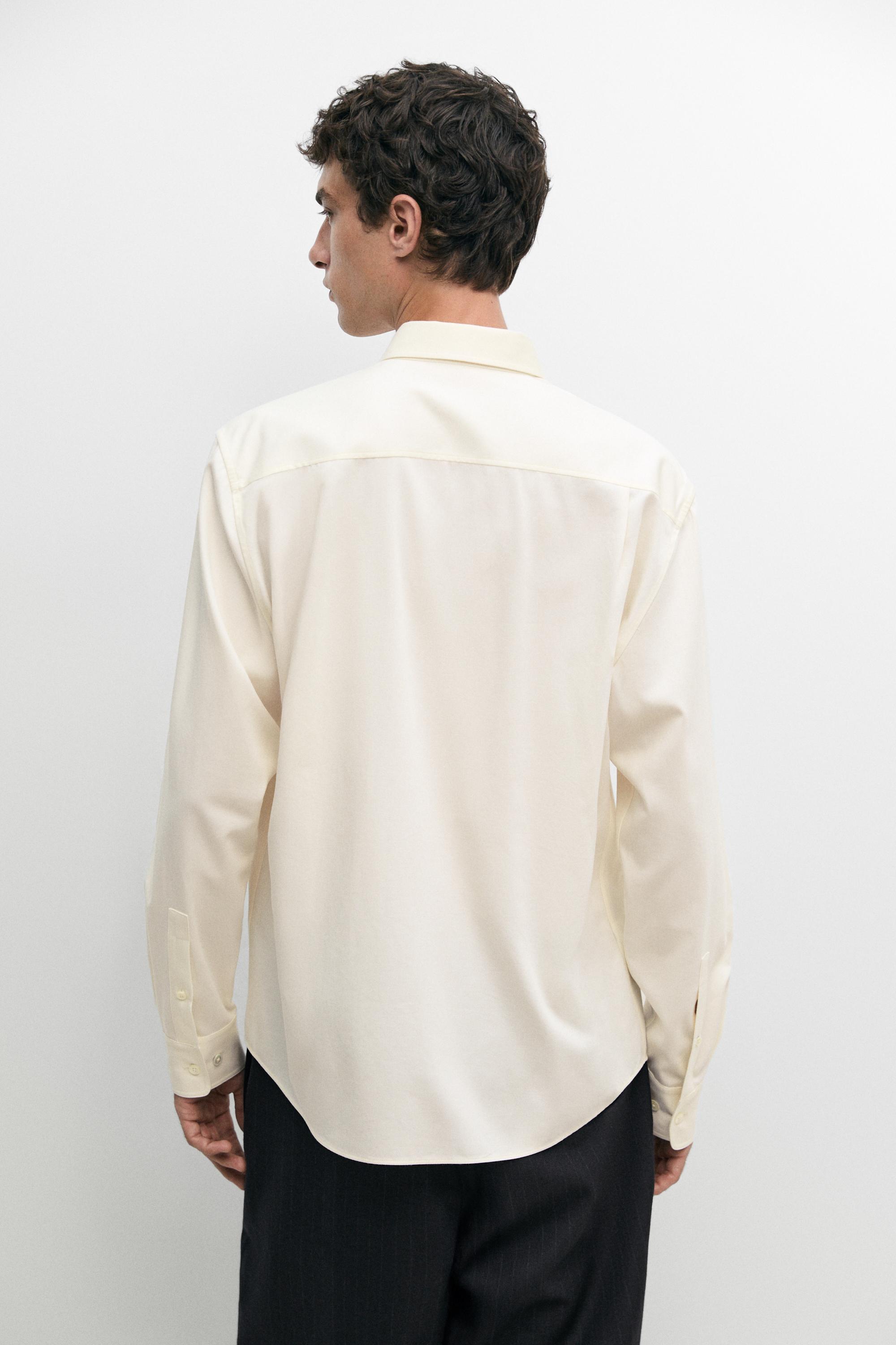 Relaxed fit cotton blend shirt