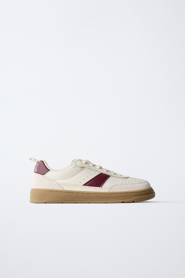 LEATHER BAREFOOT SNEAKERS - White by Zara