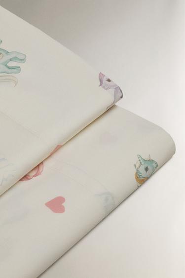 KIDS' MY LITTLE PONY© HEART PRINT FLAT SHEET - Multicoloured by Zara - Image 3