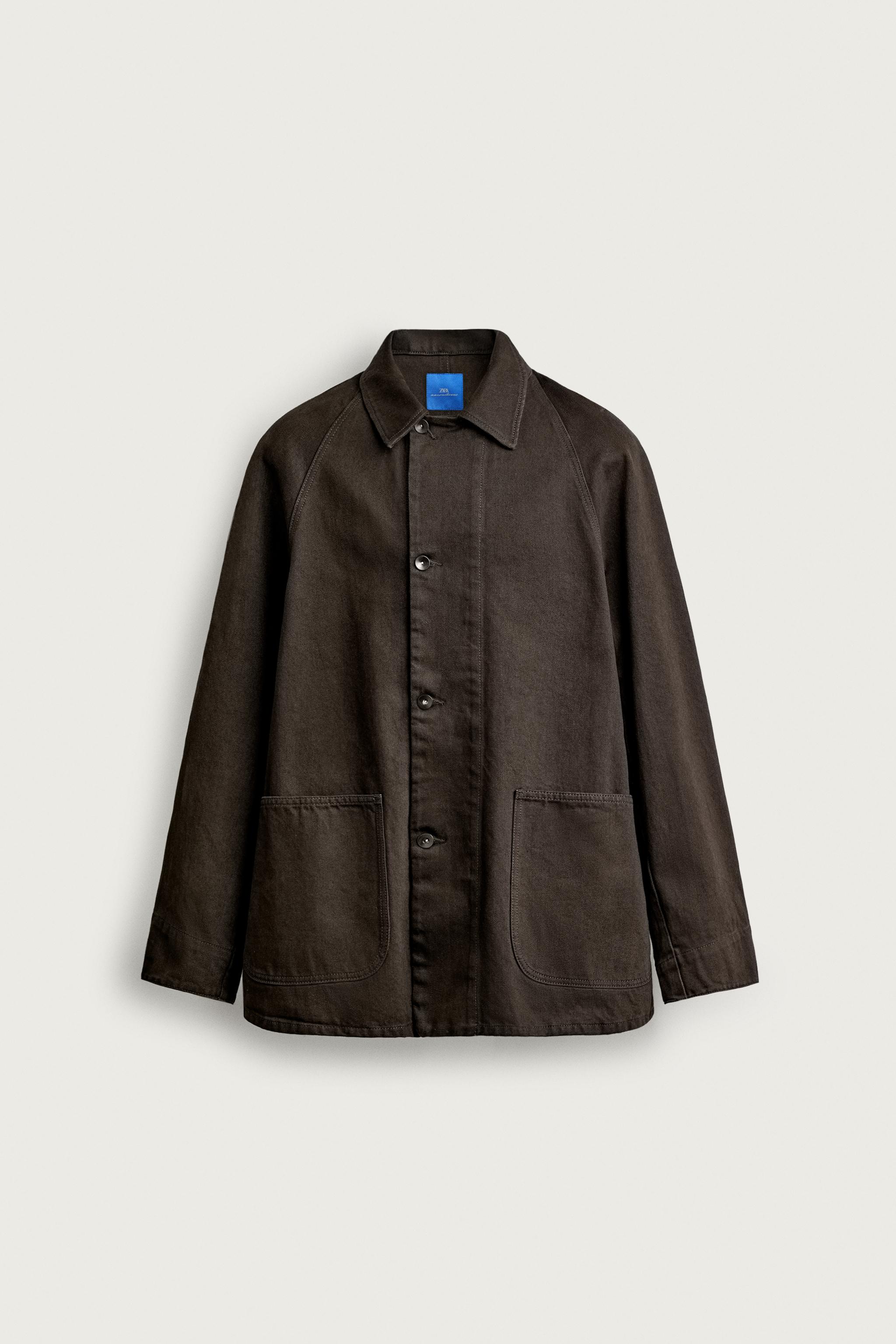 AARON LEVINE X ZARA POCKET JACKET — Chocolate brown