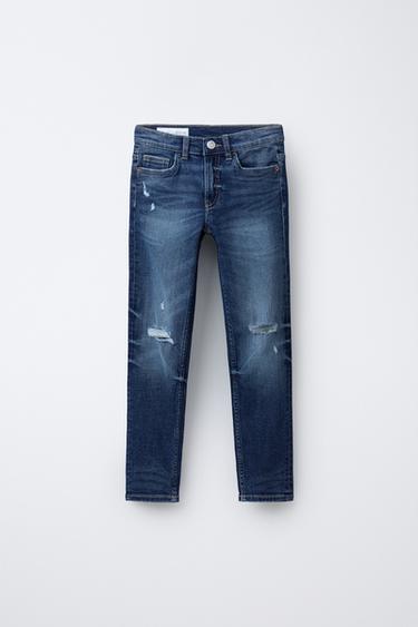 JEANS SKINNY ROTOS - Azul de Zara - Imagen 0