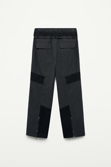 PANTALON CARGO PATCHWORK - THE ITEM ZARA WOMAN - Gris anthracite de Zara - Image 4