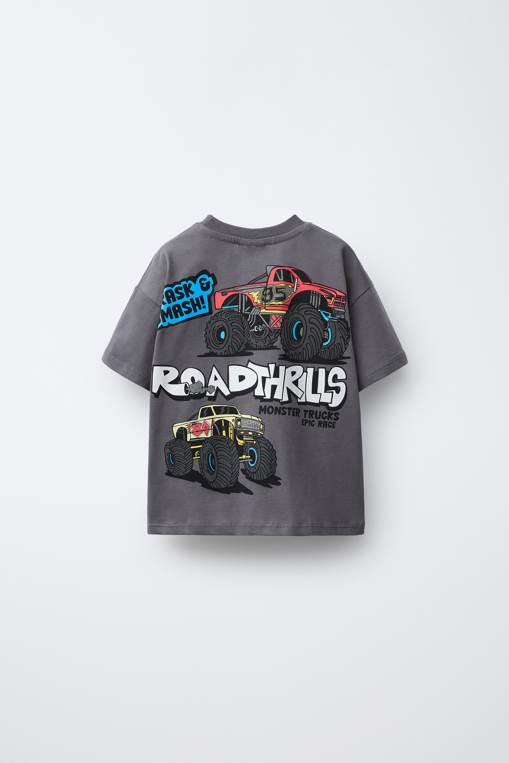 CAR PRINT T-SHIRT - Dark grey | ZARA Georgia