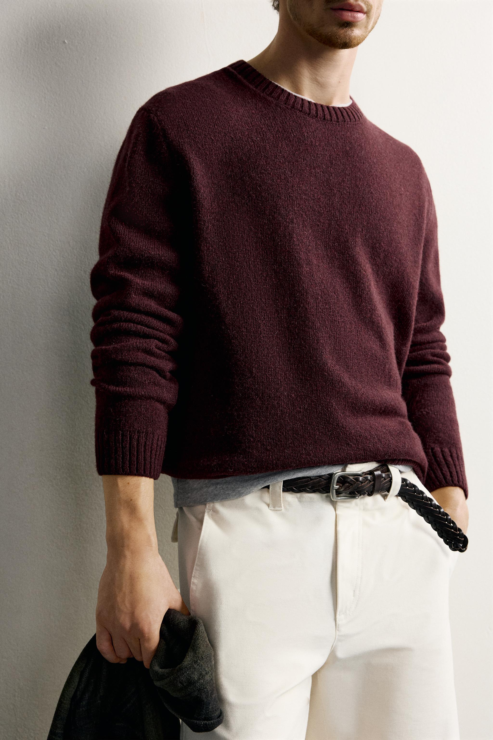 REGULAR FIT WOOL BLEND SWEATER