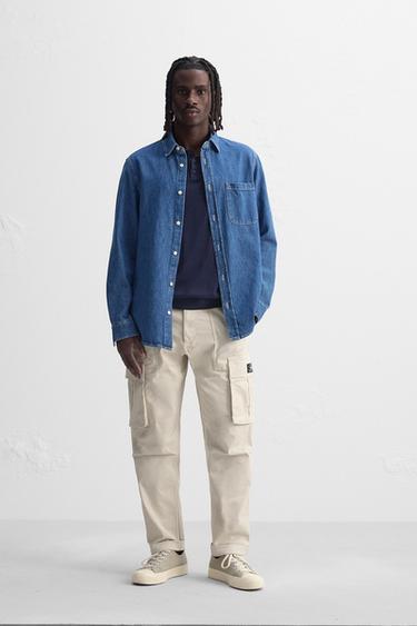 PANTALÓN CARGO RELAXED FIT - Piedra de Zara - Imagen 0