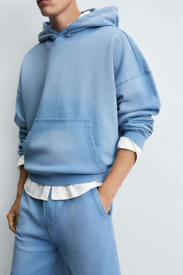 SPRAY WASH HOODIE - Light blue by Zara - Image 4
