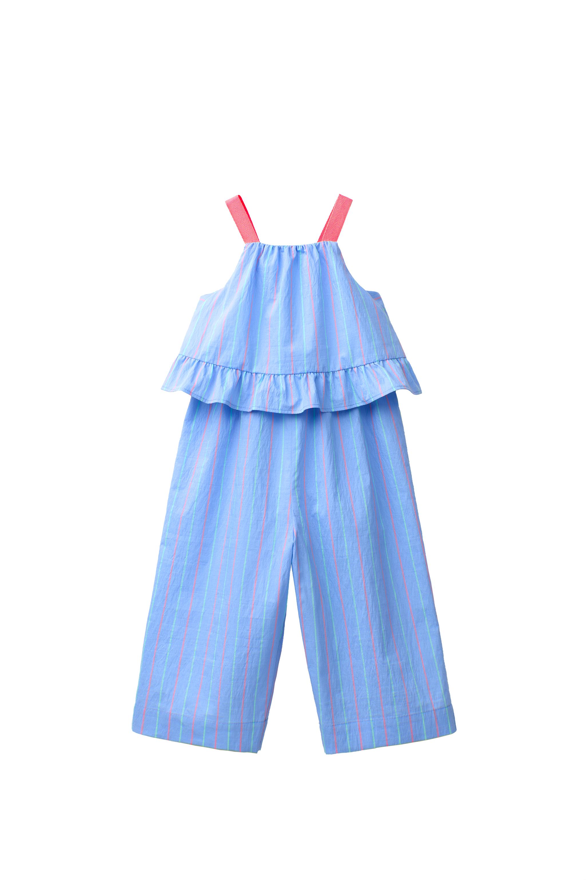 STRIPED LONG JUMPSUIT - Blue | ZARA United States