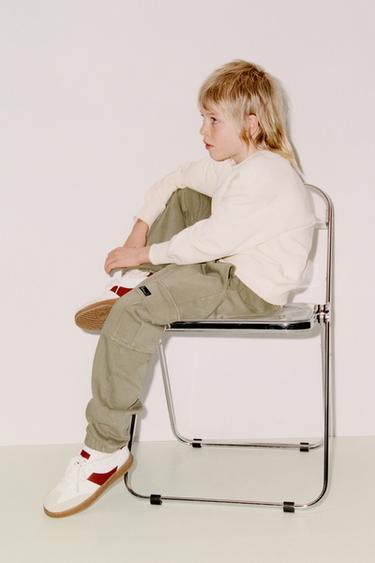Zara SOFT CARGO JOGGER PANTS - Taupe gray