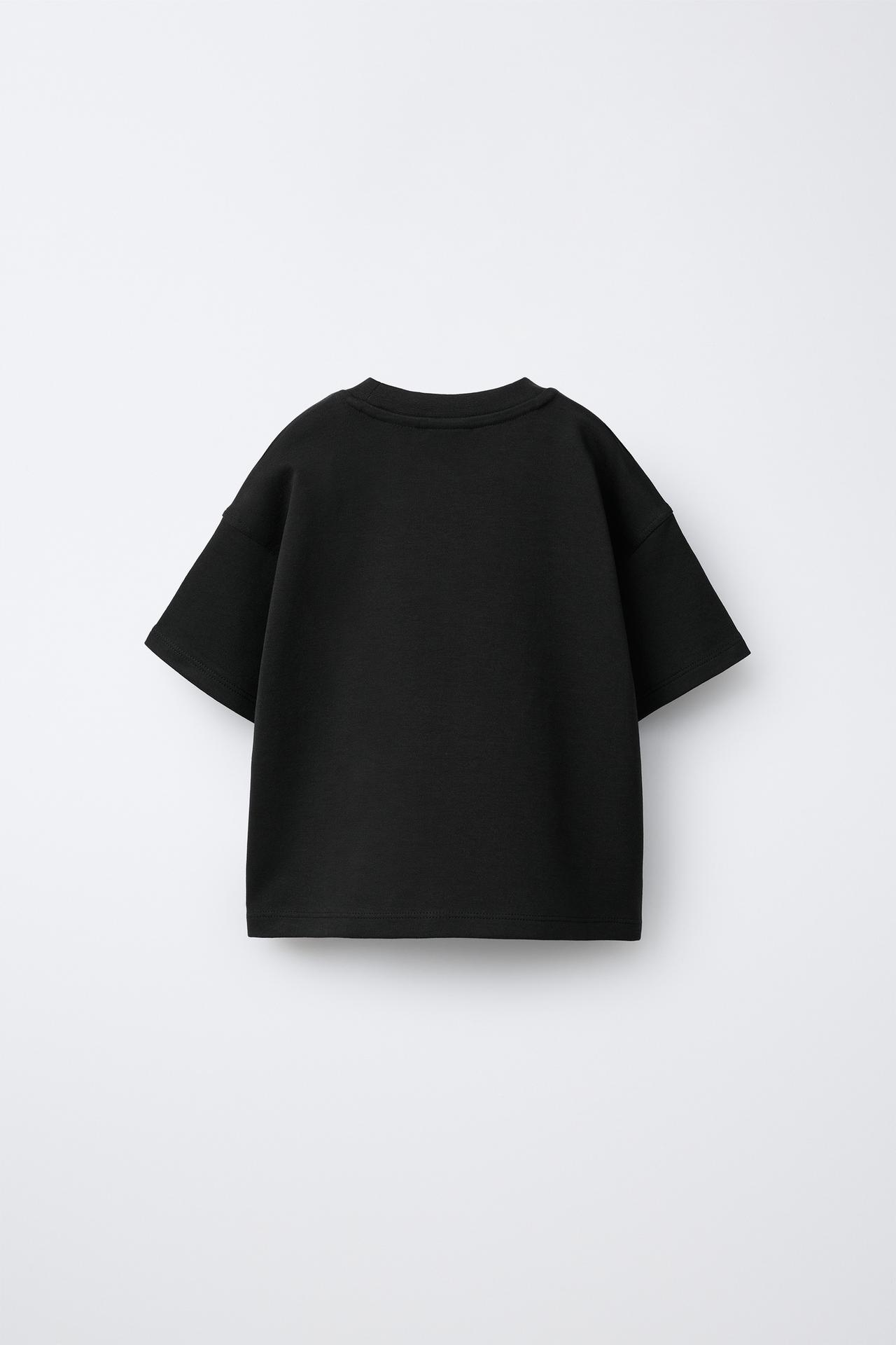BASIC INTERLOCK T-SHIRT — Black