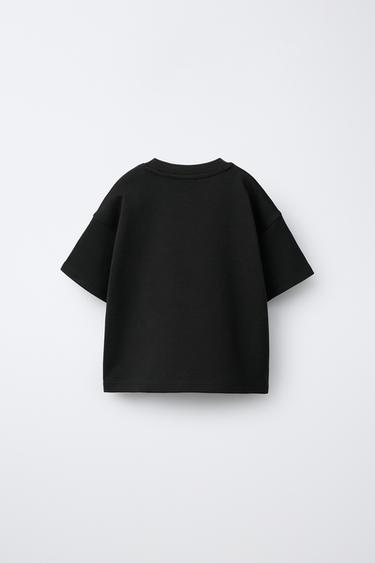 BASIC INTERLOCK T-SHIRT - Black by Zara