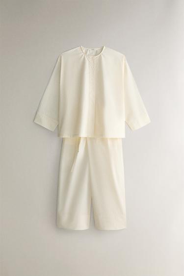OPENWORK COTTON SHIRT - Ecru by Zara - Image 4