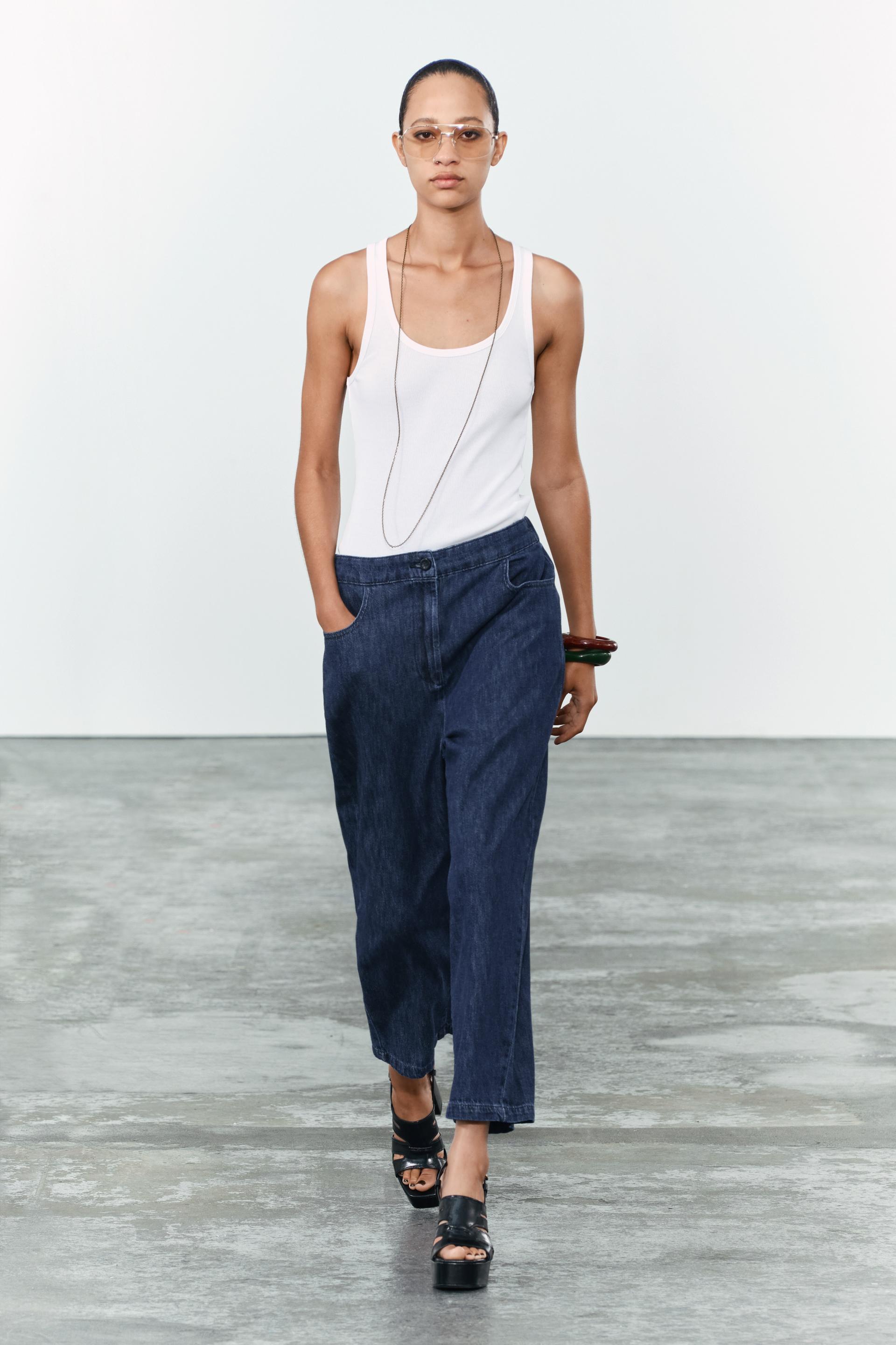 MID WAIST BARREL JEANS ZW COLLECTION - Blue | ZARA United States