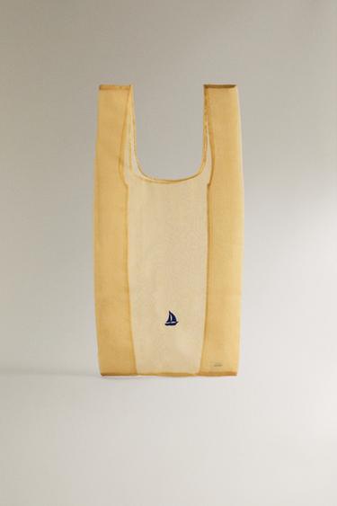BAG WITH EMBROIDERED BOAT - Yellow by Zara - Image 0