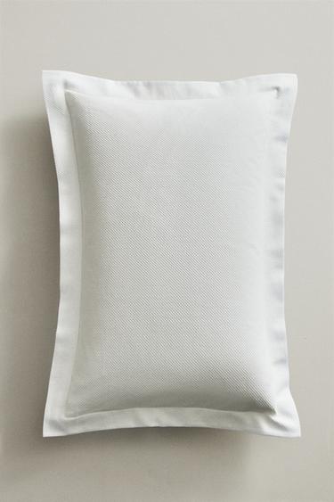 COTTON PIQUÉ CUSHION COVER - White by Zara - Image 4