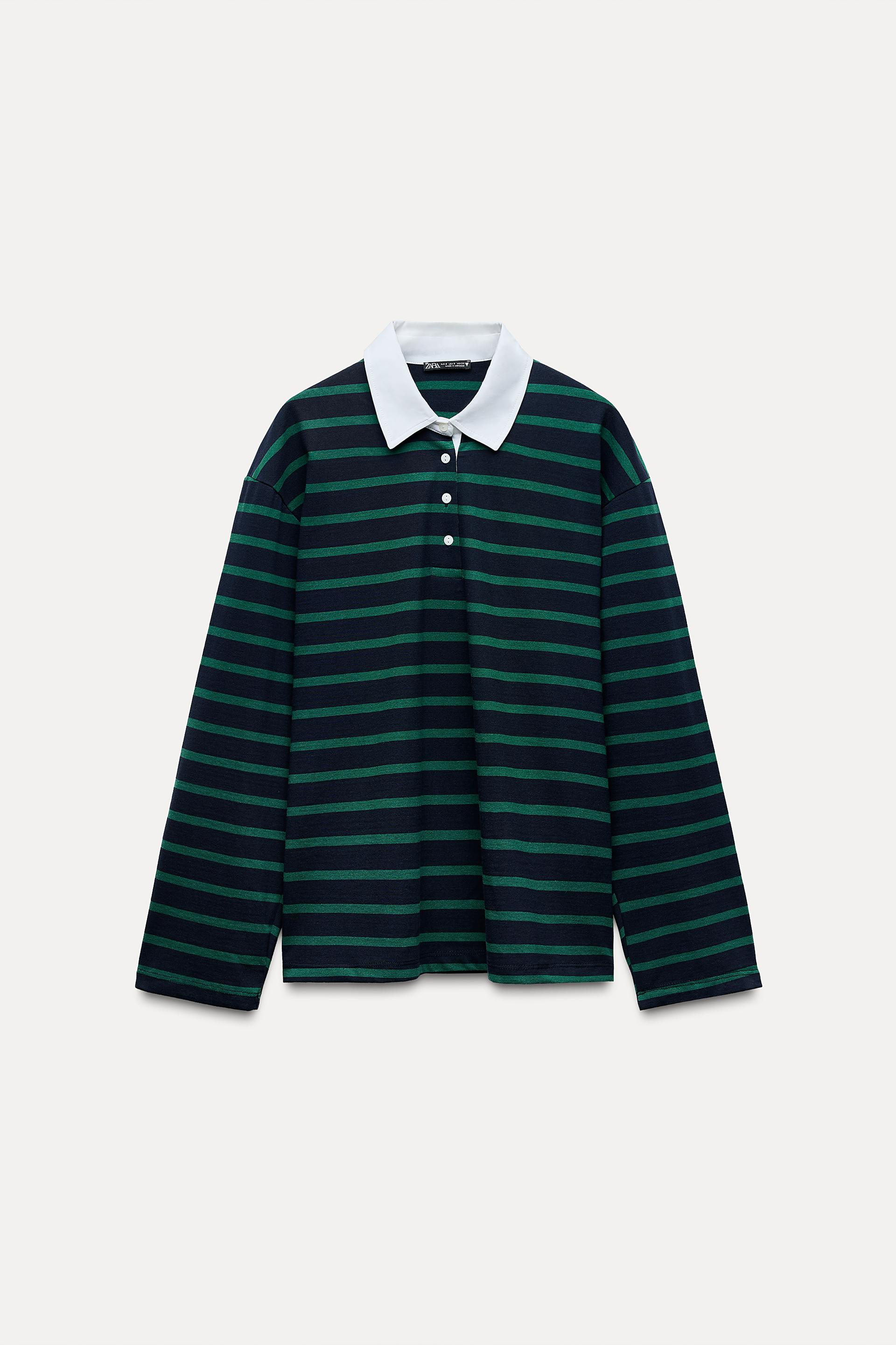 OVERSIZED STRIPED POLO SHIRT