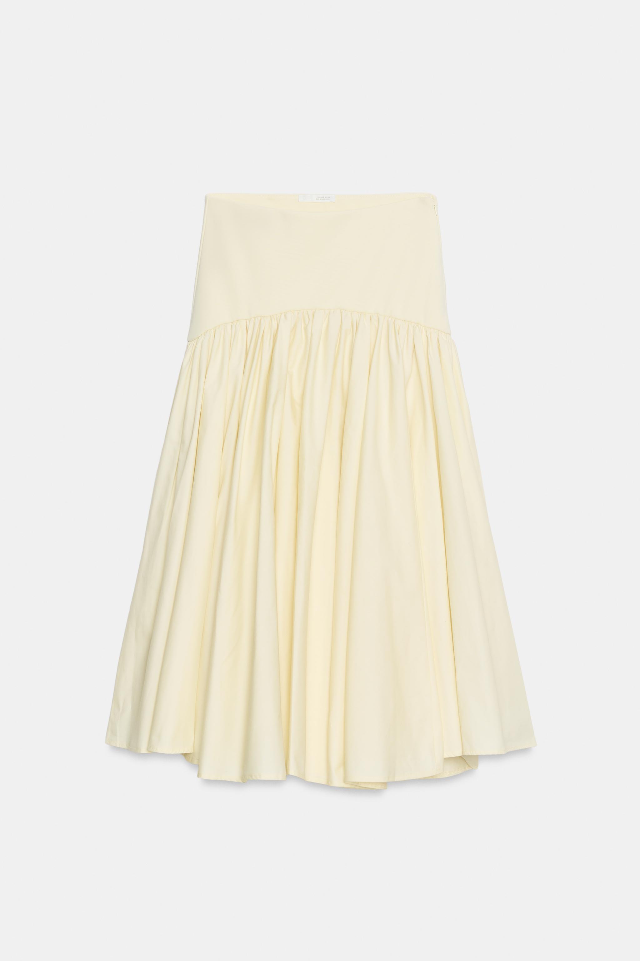 COMBINED INTERLOCK SKIRT - Light yellow | ZARA United States