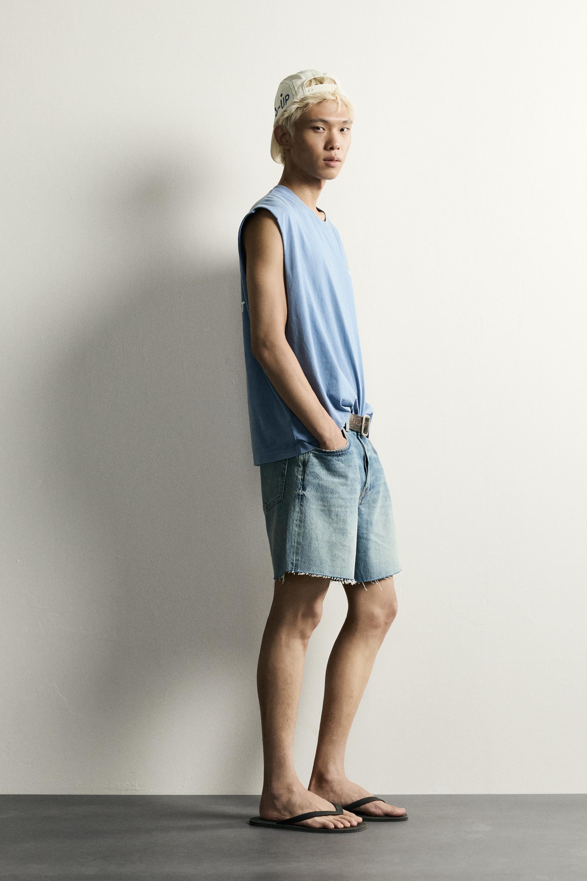Мужские топы Zara RELAXED FIT CALIFORNIA PRINT TANK TOP — фото 4
