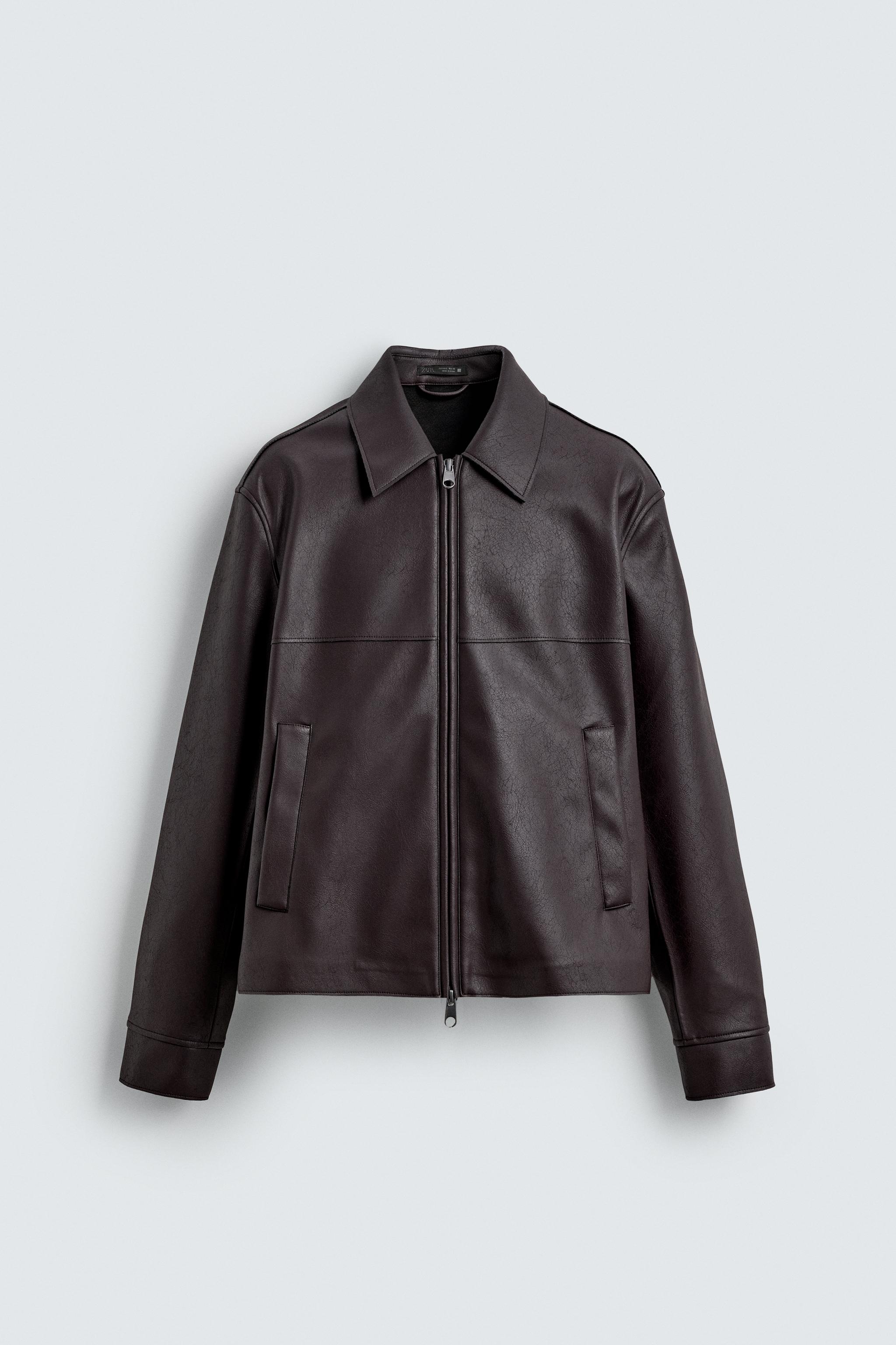 Brown Zara Jacke Lederjacke Von Zara Zara Lederjacke Herren Gr XL