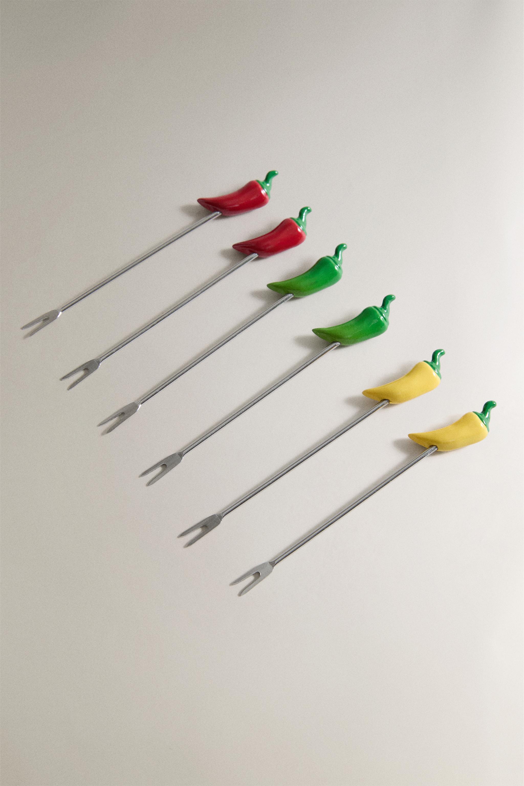 CHILI PEPPER APERITIF PICKS PACK — Red