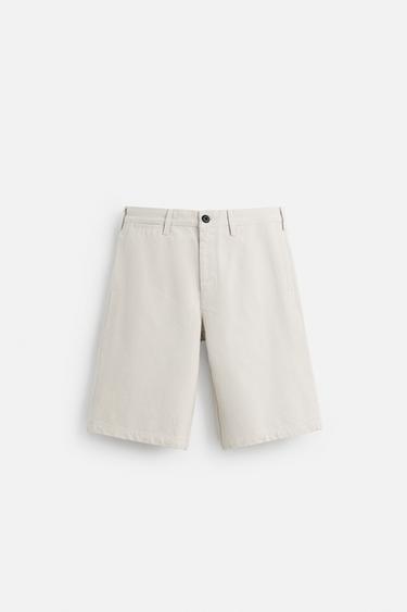 BAGGY FIT BERMUDA SHORTS - Ecru by Zara - Image 5
