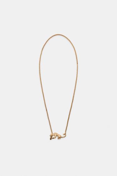 ANIMAL CORD NECKLACE - Golden by Zara