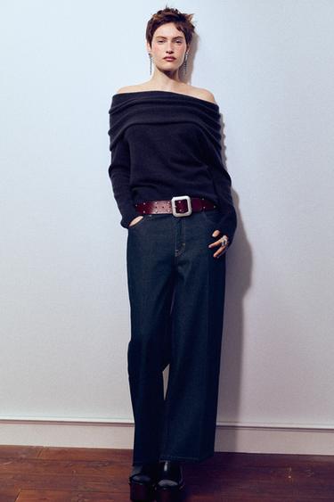 Z1975 STRAIGHT-LEG HIGH-WAIST JEANS - Blue by Zara