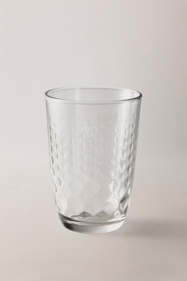 Zara 浮雕設計玻璃杯 - 透明