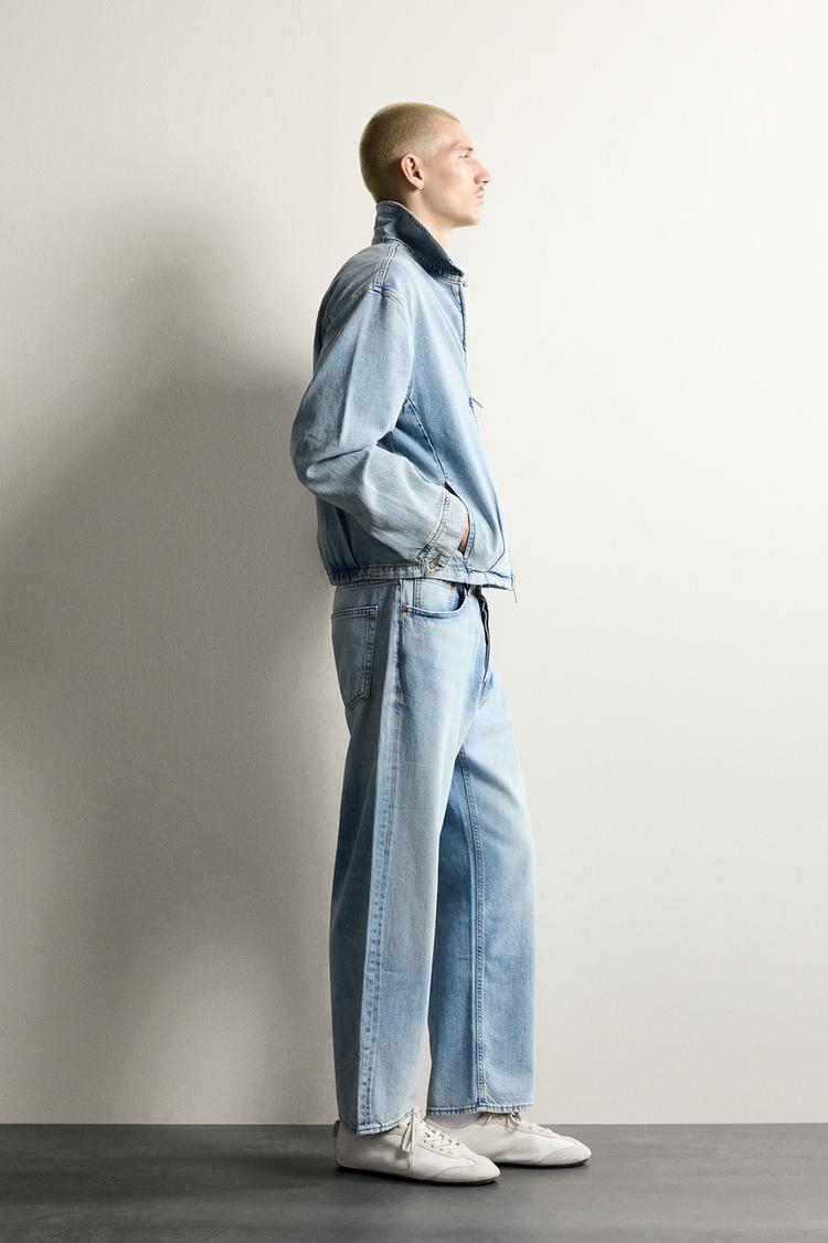 Chaqueta vaquera lavada con cremallera 4