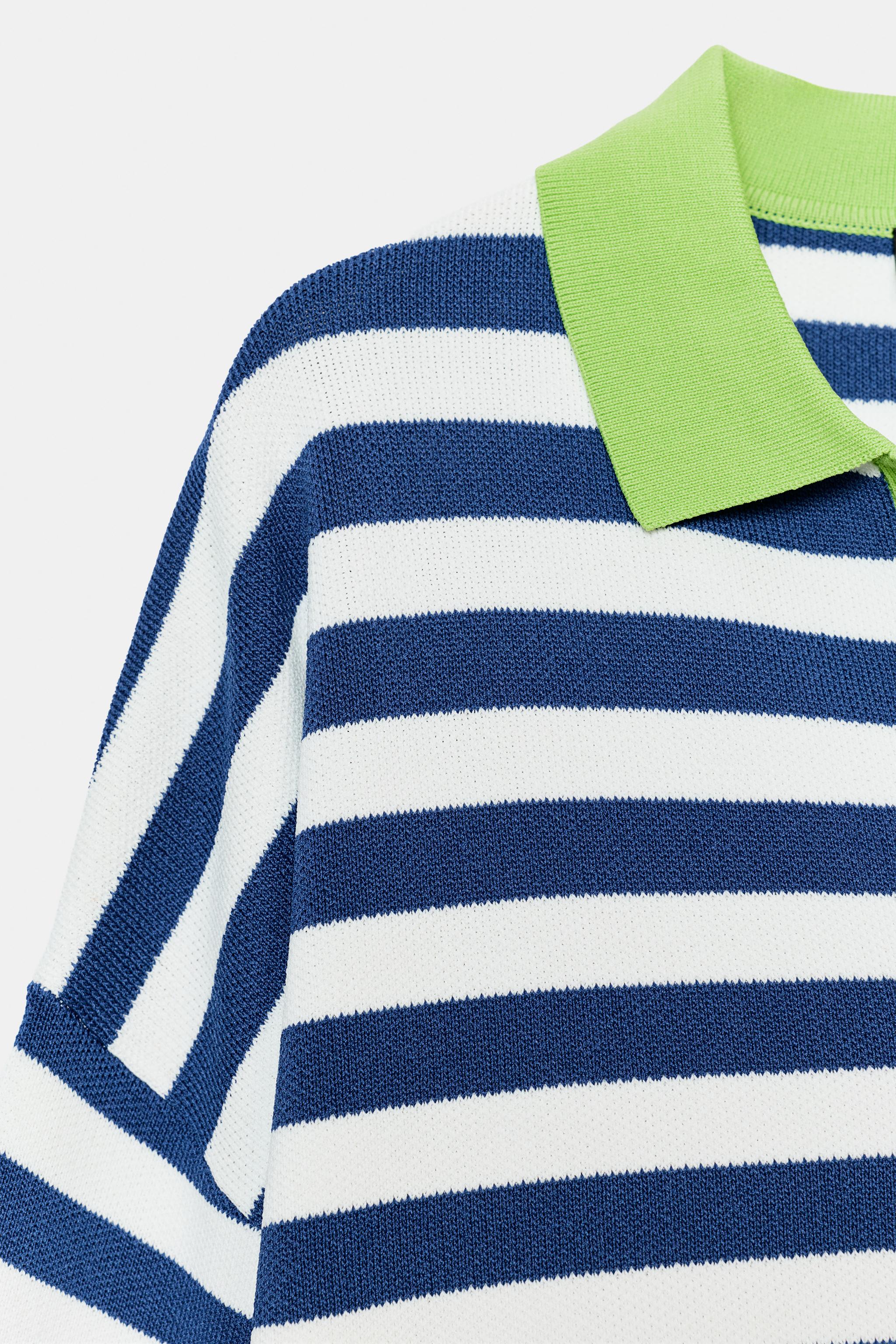 STRIPED KNIT POLO