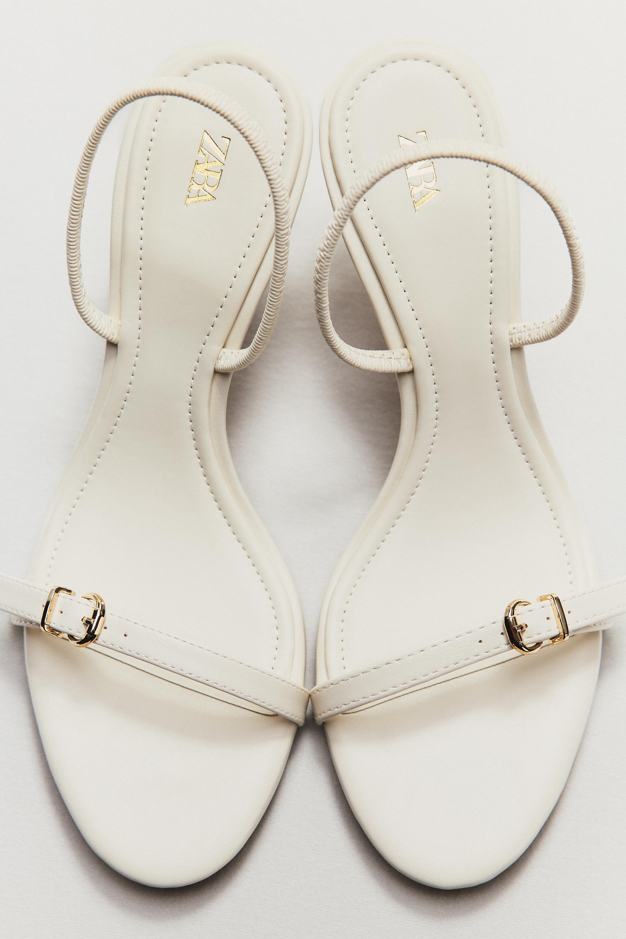 Sandale blanche zara on sale