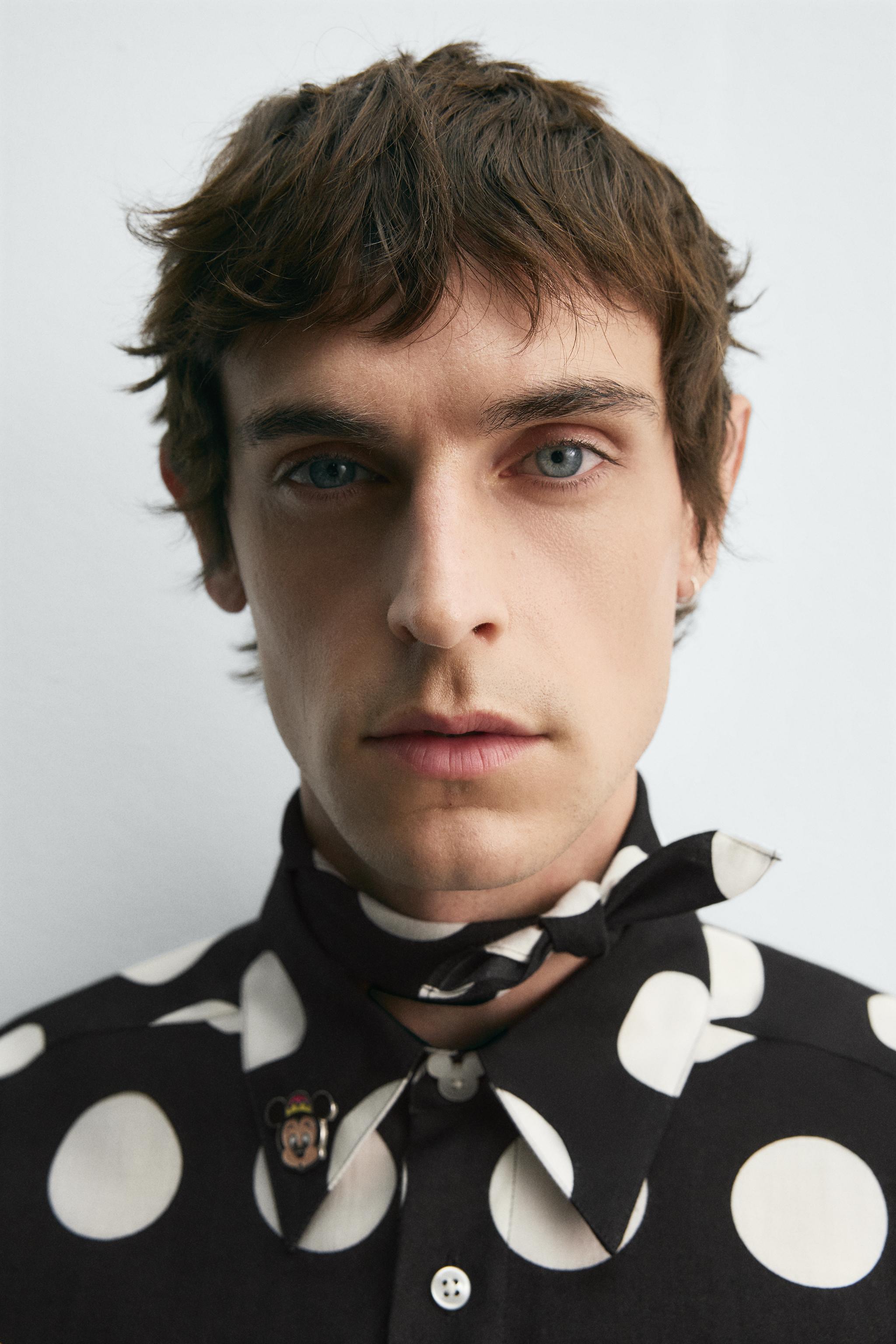 ドット柄シャツ HARRY LAMBERT FOR ZARA X DISNEY - ブラック