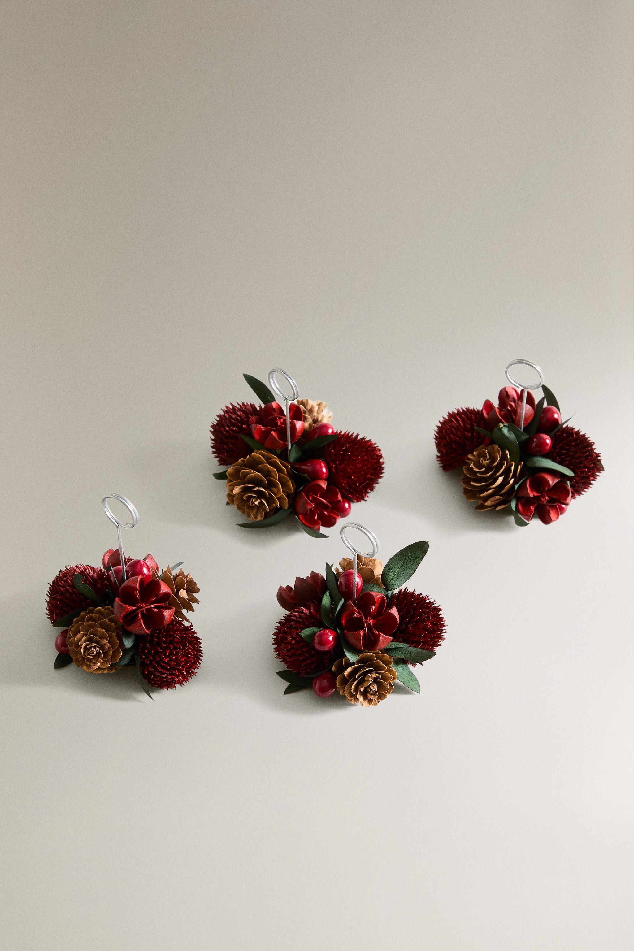CHRISTMAS BOUQUET PLACEHOLDERS (SET OF 4)