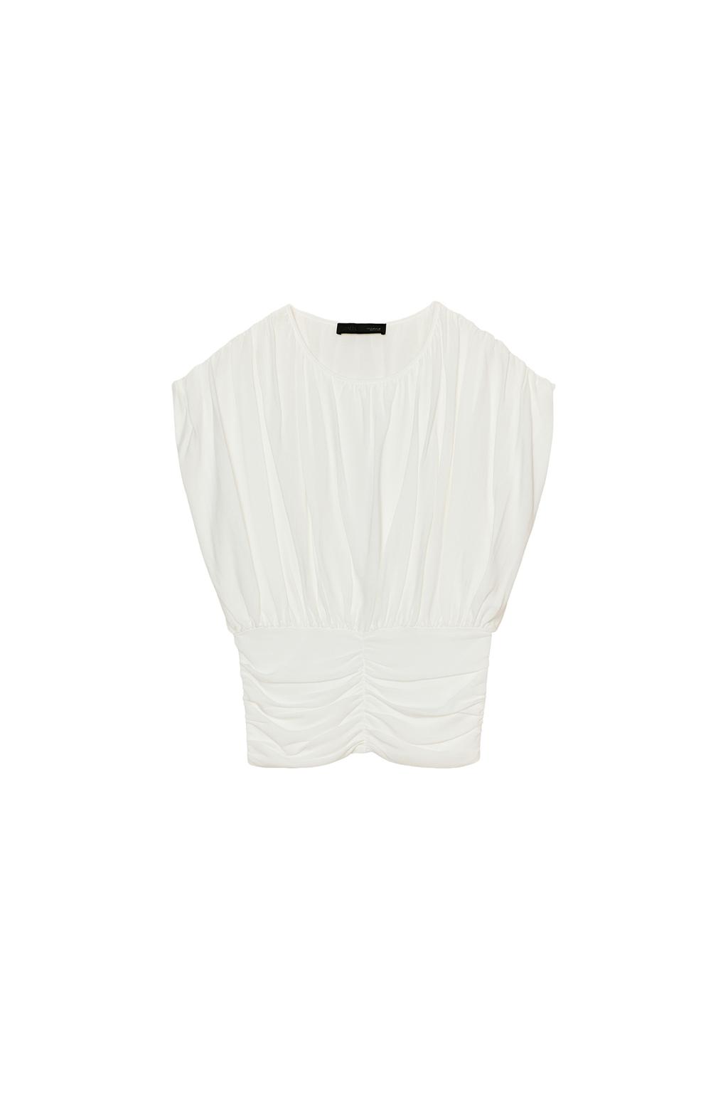 DRAPED KNIT TOP - image 3