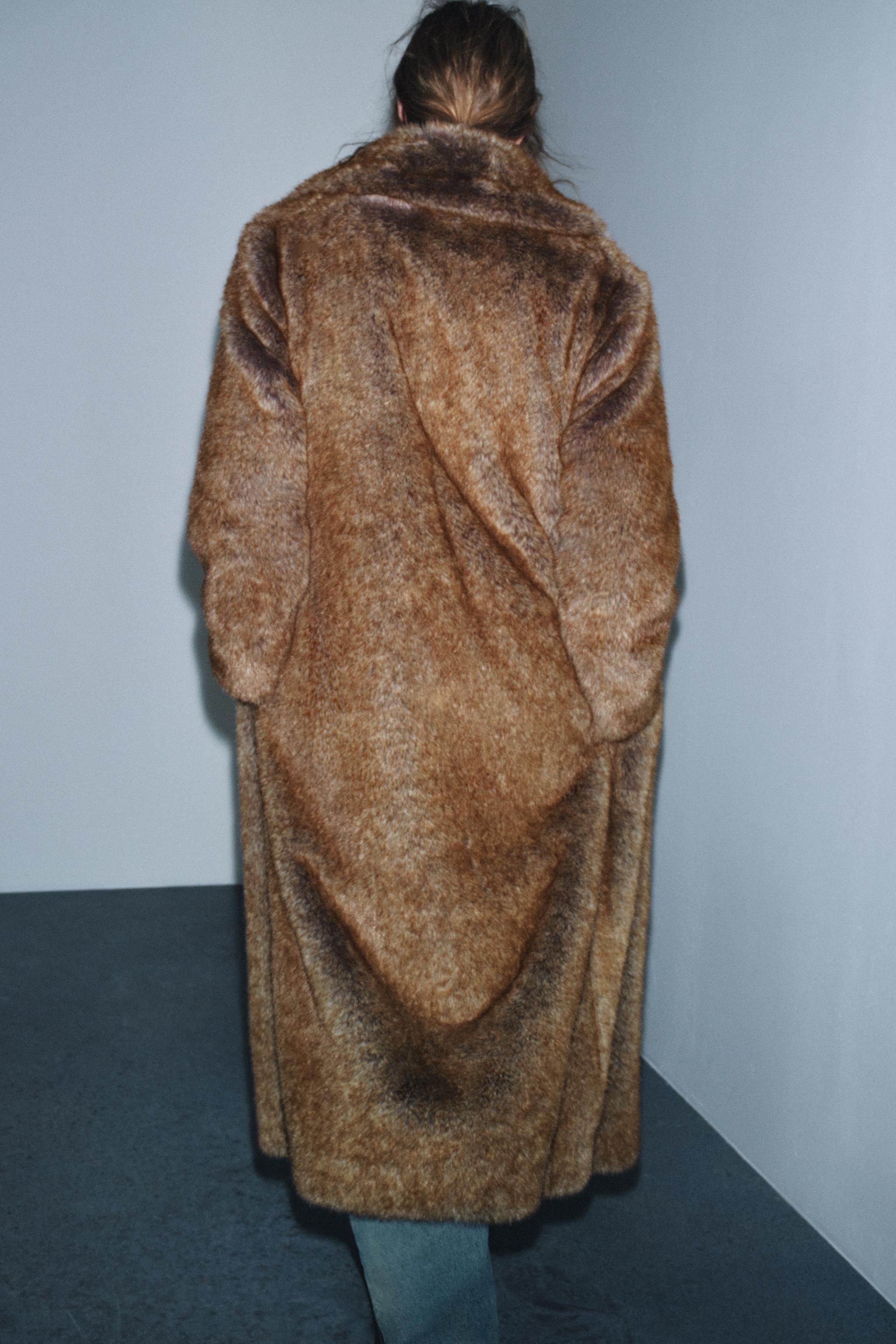 ZW COLLECTION LIMITED EDITION フェイクファーコート - ブロンズ