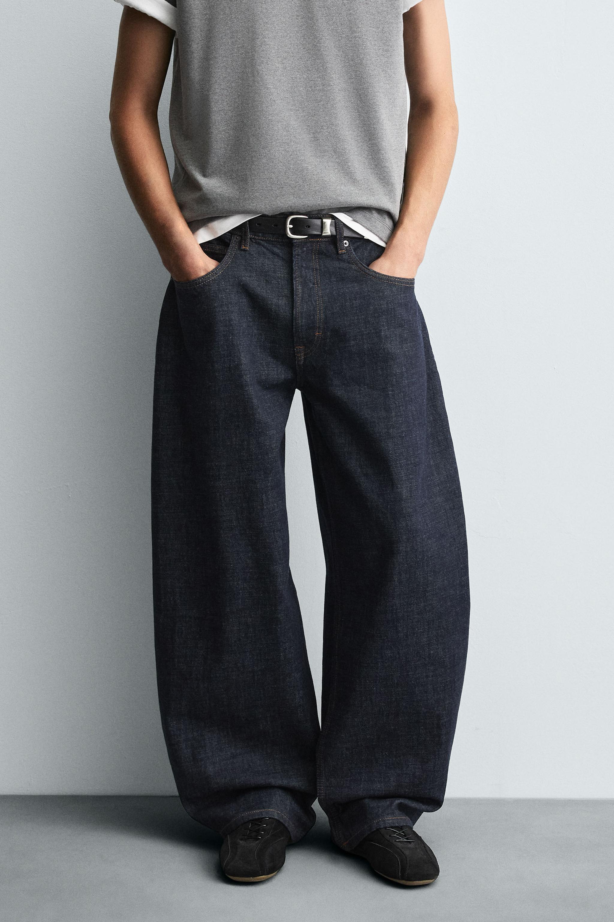 バルーンフィットデニムパンツ - インディゴブルー | ZARA Japan / 日本