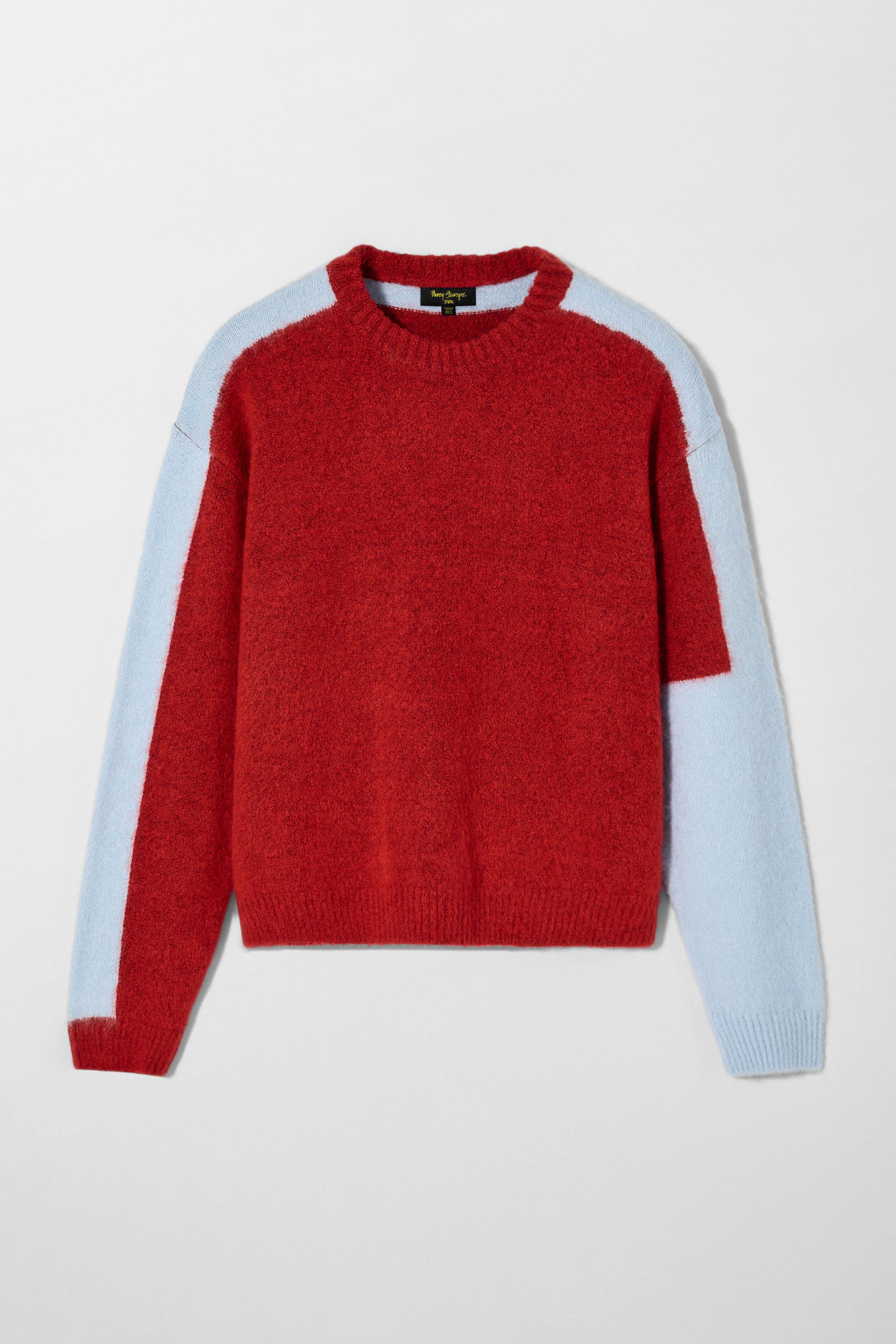 【ZARA×Bobby Gillespie】カラーブロックセーター 3166/308/600 COLORBLOCK SWEATER BOBBY GILLESPIE X ZARA - Red | ZARA