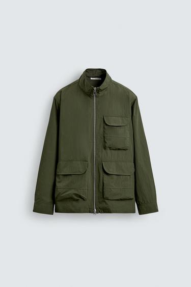 TECHNICAL PARKA WITH POCKETS - Green by Zara