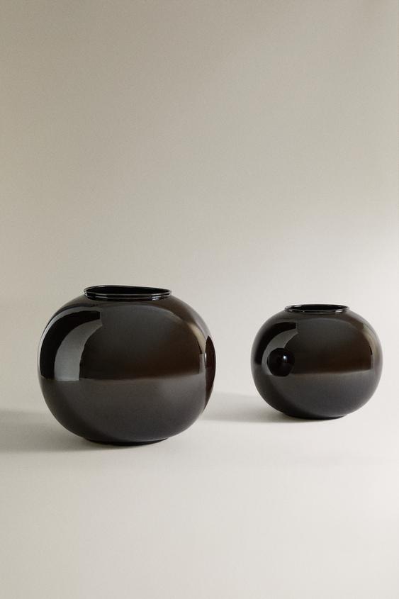 Zara GLOSS SPHERE VASE - 棕色 - 圖片 0