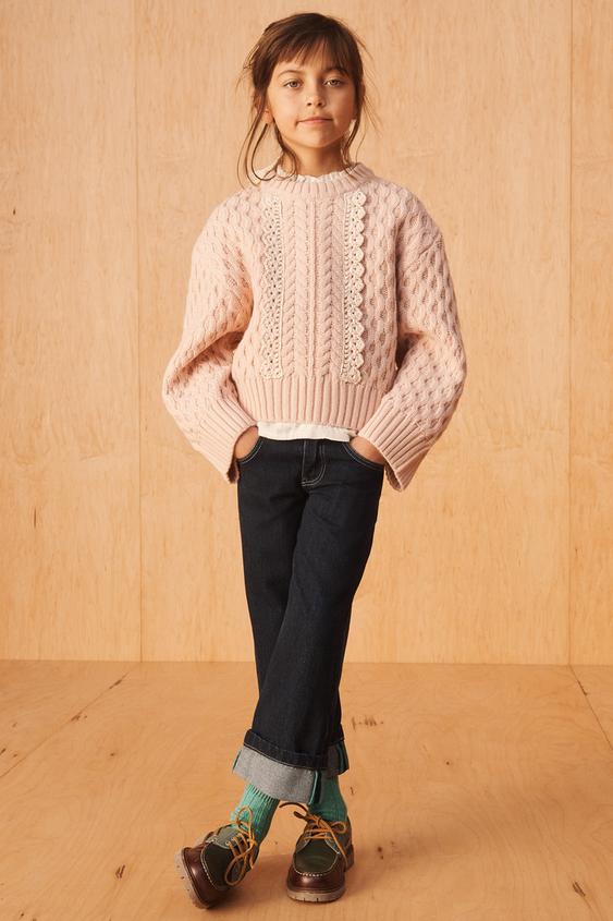 JERSEY PUNTO OCHOS CON LANA LIMITED EDITION - Rosa pastel de Zara - Imagen 0