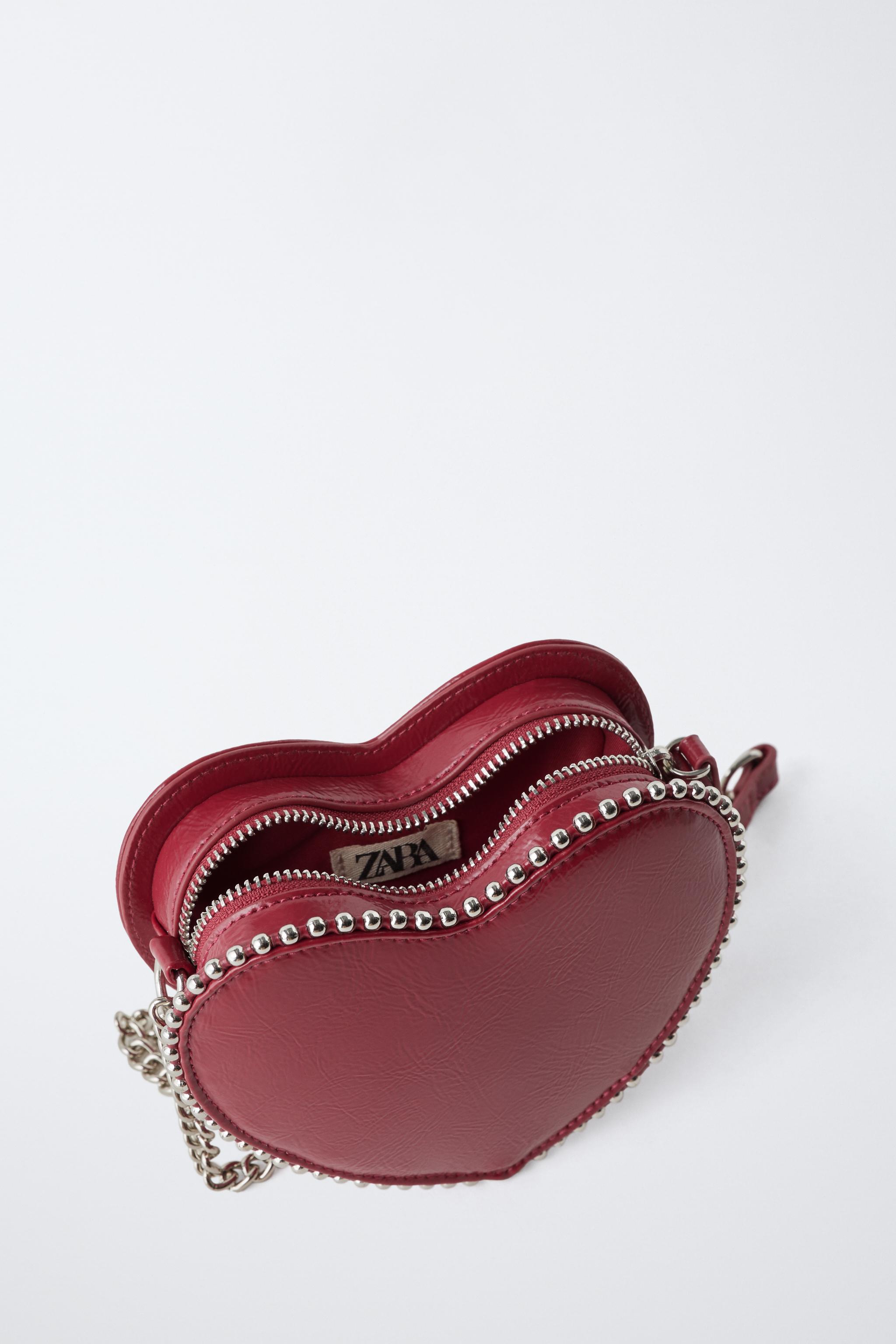 Amazon.co.jp: ZARA ザラ スタッズ付きトートバッグ Red