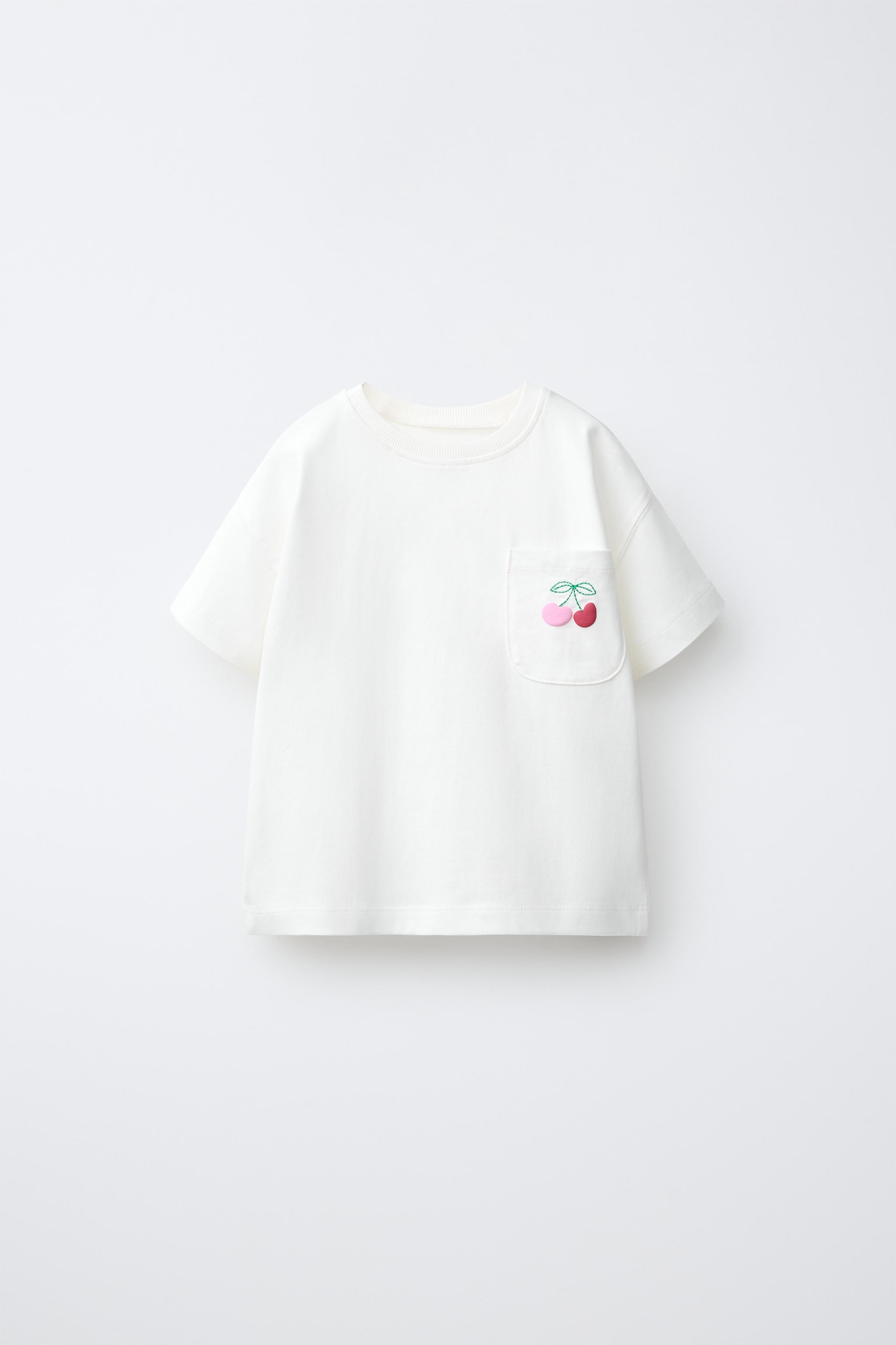 EMBROIDERED POCKET T-SHIRT - White | ZARA United States