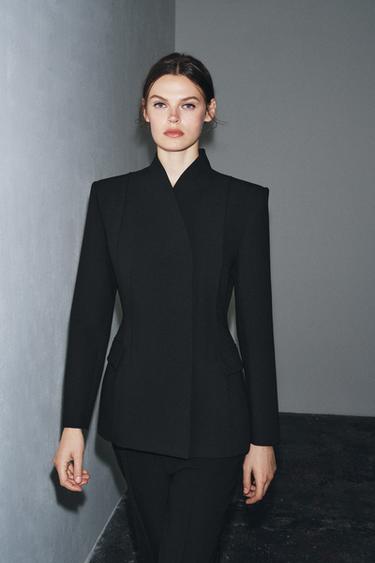 FITTED BLAZER ZW COLLECTION - Black by Zara - Image 2