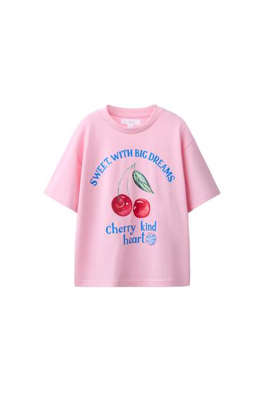 CAMISETA ESTAMPADO FRUTAS - Rosa de Zara