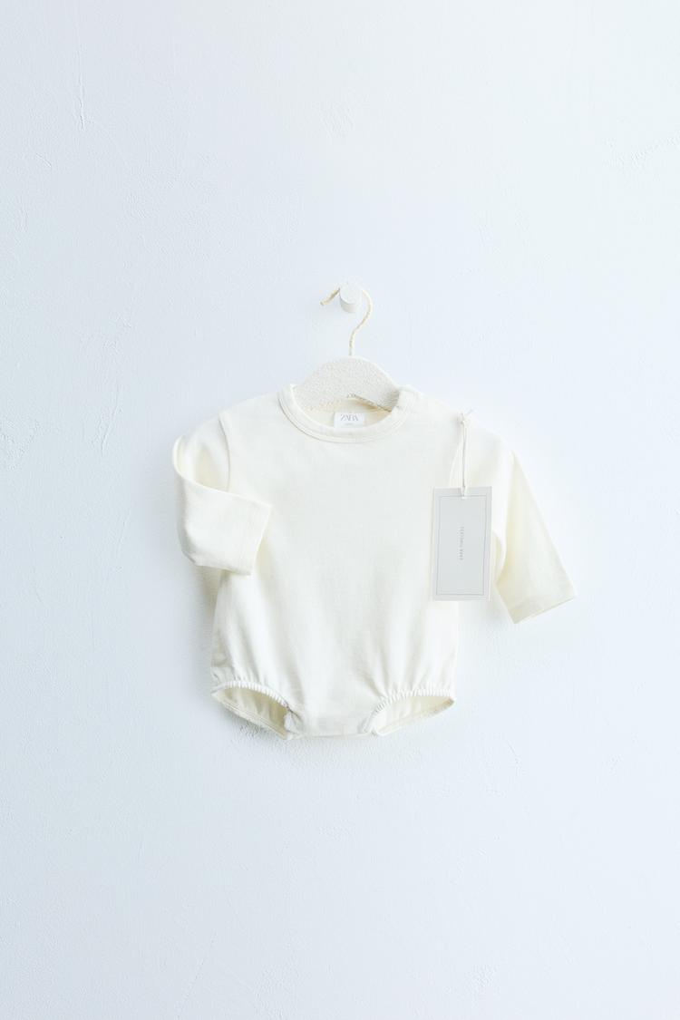 Zara Timeless - Solid-Color Bodysuit — Mid-ecru