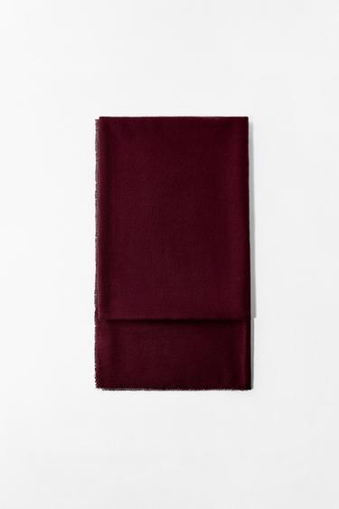 ОДНОТОННЫЙ МЯГКИЙ ПЛАТОК — ГРАНАТОВЫЙ от Zara