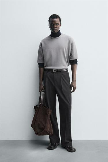 CAMISETA PARCHE COMBINADO - Gris de Zara - Imagen 0