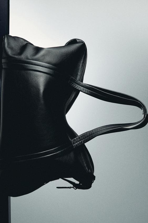 Sac cabine en cuir nappa - Noir de Zara - Image 0