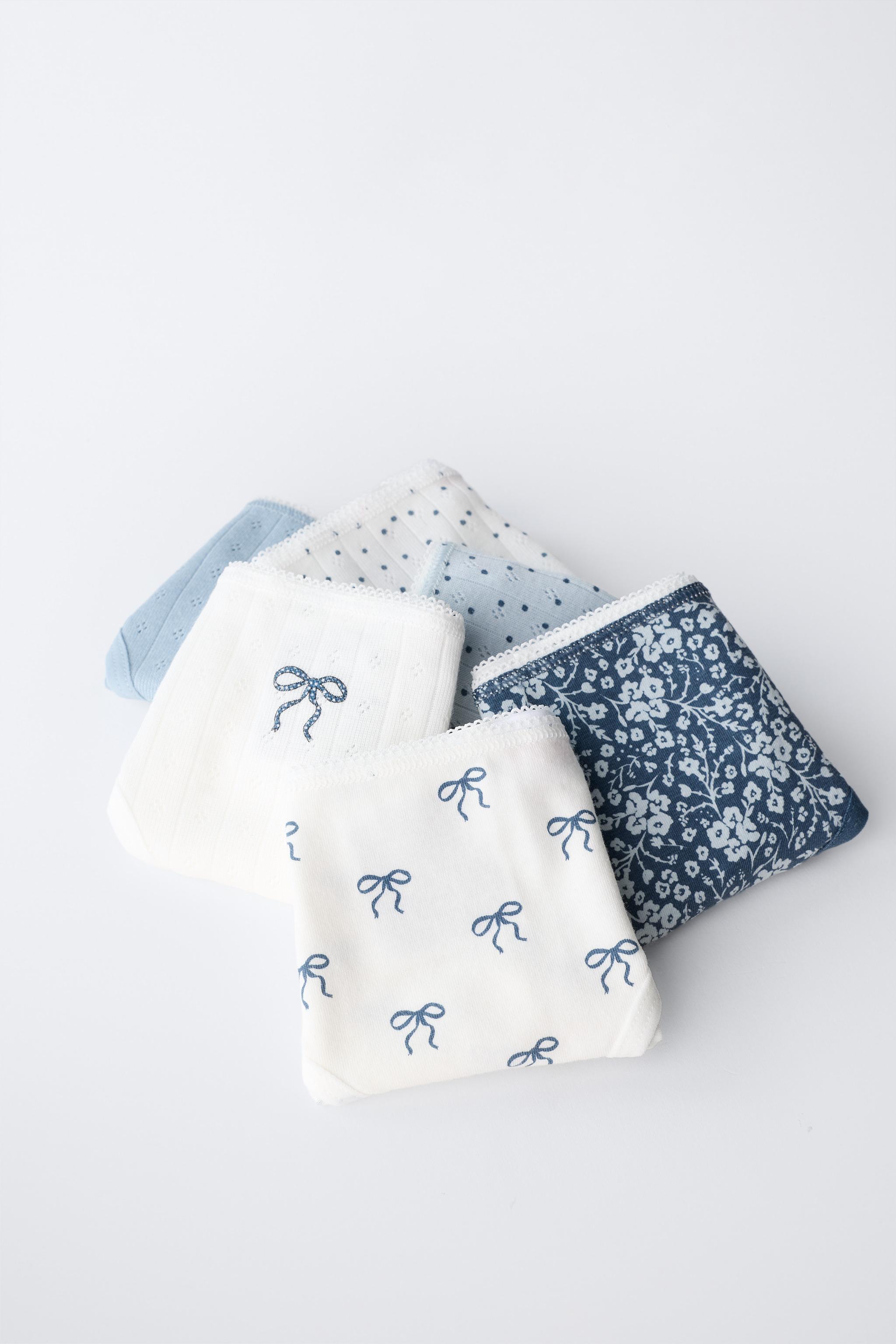 2-6 YEARS / SIX-PACK OF BOW UNDERWEAR