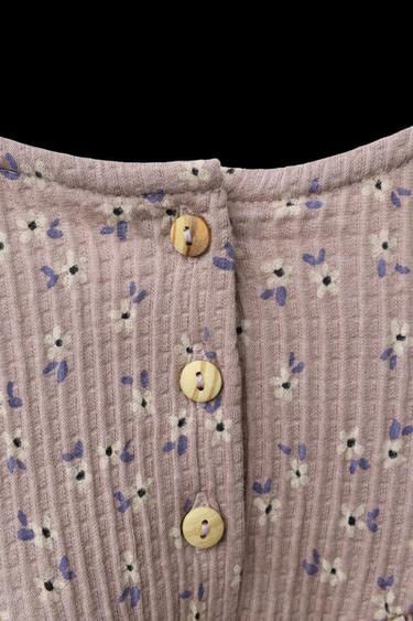 KLEID MIT BLUMENMUSTER - Dunkellila von Zara