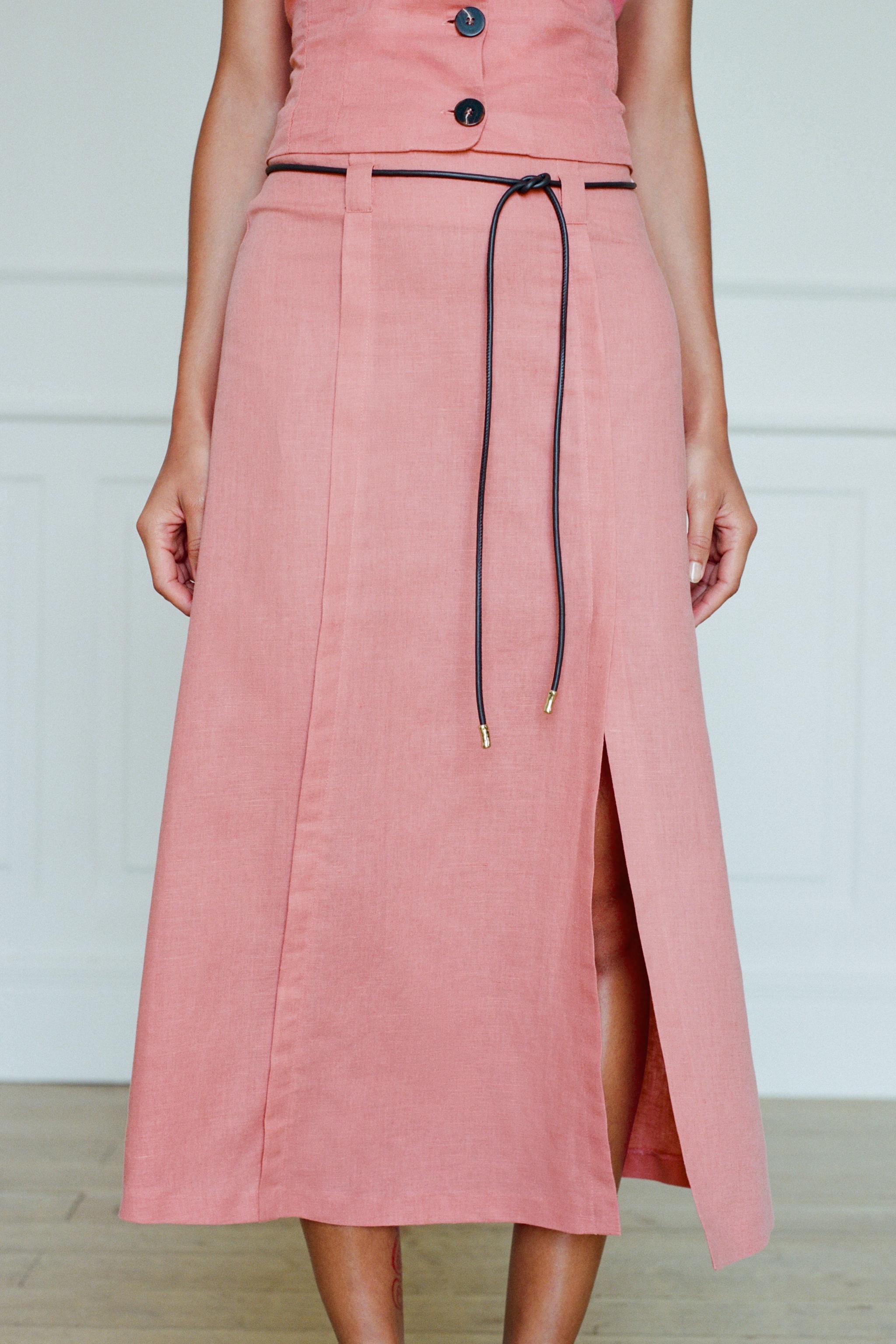 ワンピース GENNY Women Mid Skirts 78AAO42ENR006465 PINK Long crisp cotton poplin skirt Pink | Alviero Martini 1ᴬ Classe
